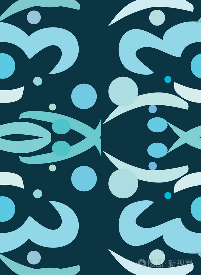 抽象有机蓝色形状插画-正版商用图片0b81tw-摄图新视界