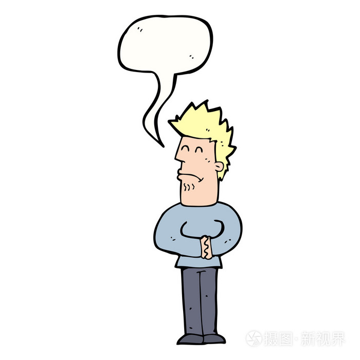 卡通漫画与气泡的紧张人