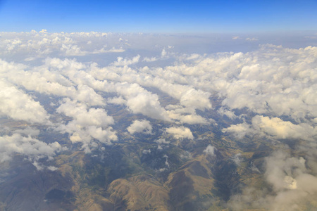 土耳其上空的安纳托利亚山脉