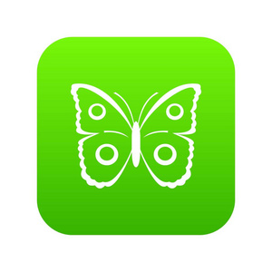 蝴蝶孔雀眼图标数字绿色