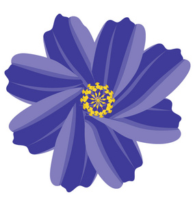 美丽的紫花平图标设计