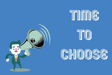 文字书写时间选择。判断多个选项的优点和选择一个的商业概念