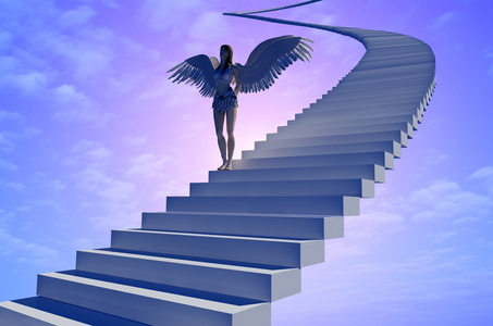 通往天堂之路图片-通往天堂之路素材-通往天堂之路插画-摄图新视界