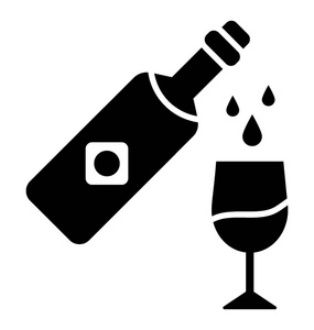 酒精饮料的字形图标设计