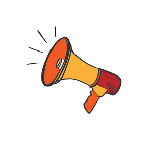 色的喇叭嘟嘟绘图照片