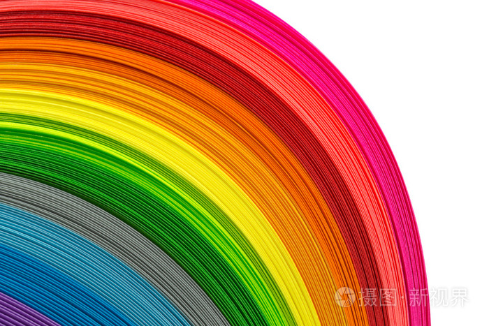 纸带在彩虹的颜色
