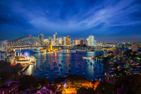 澳洲新南威尔士悉尼海港大桥全景