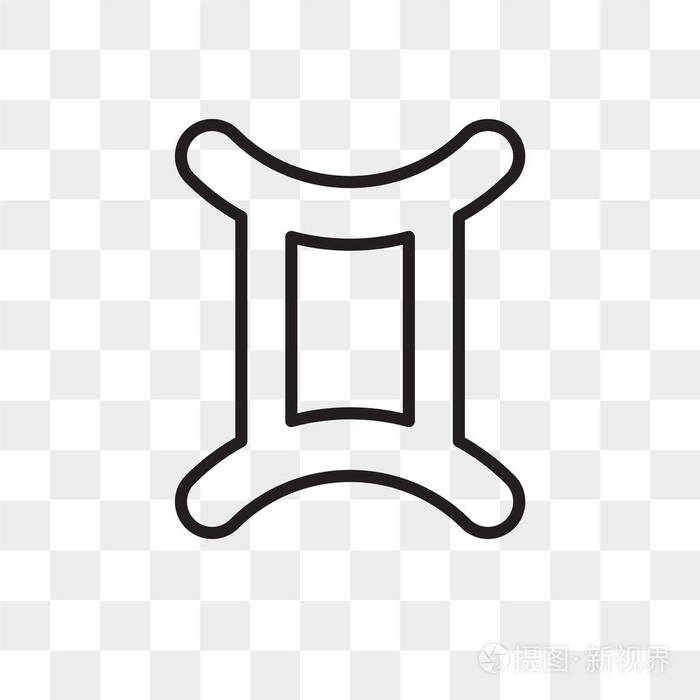 双子座矢量图标在透明背景下被隔离, 双子罗插画-正版商用图片0b8t0a