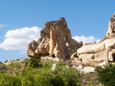 在格雷梅国家公园的岩层。Cappadocia.Turkey