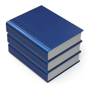 蓝书堆叠空白封面 3 三个学校学习图标