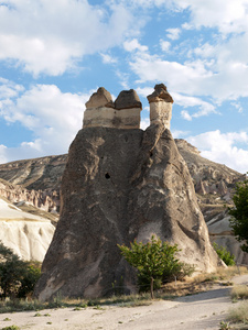 在格雷梅国家公园的岩层。Cappadocia.Turkey