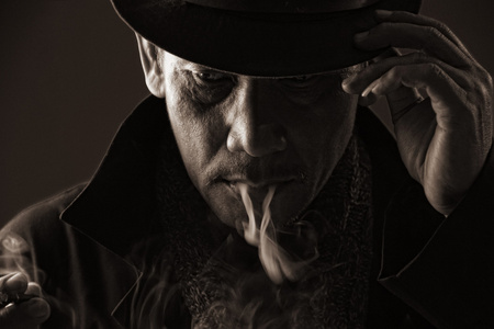 冷血的杀手吸烟照片