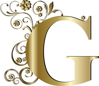 元宝金子大写字母 g 金子照片