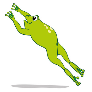 跳跃的青蛙简笔画图片