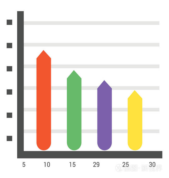 带水平箭头的条形图条形图