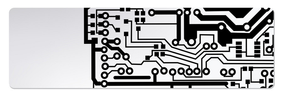 techno 电路 web 横幅。eps10 矢量图