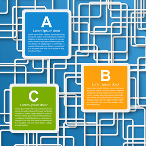 抽象的 3d 业务选项信息图表模板