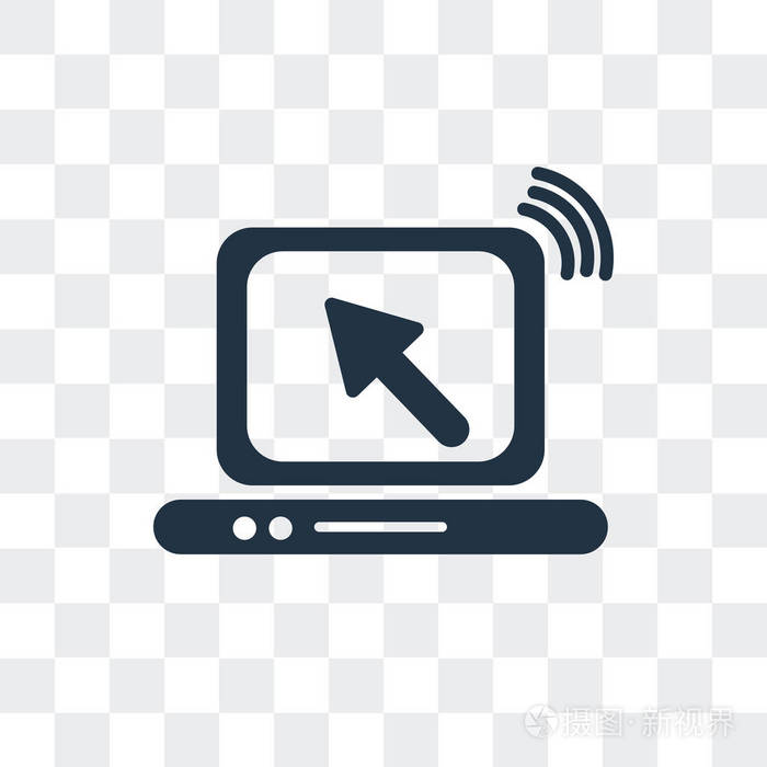 笔记本电脑矢量图标隔离在透明背景笔记本电脑徽标设计