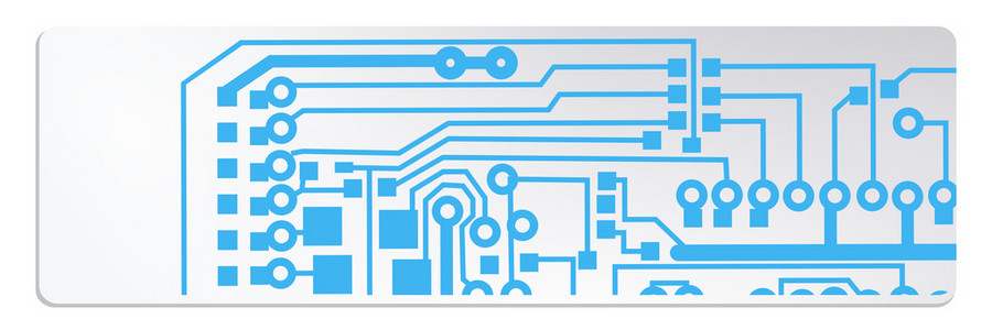 techno 电路 web 横幅。eps10 矢量图