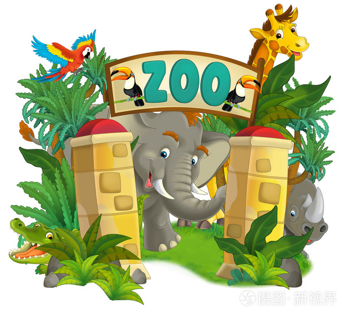 卡通动物园-儿童插画