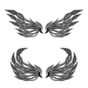 恶魔翼向量例证照片