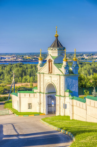 俄罗斯 pechersky 提升修道院在下诺夫哥罗德