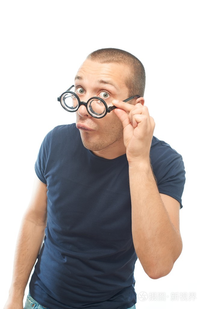 戴着眼镜的书呆子