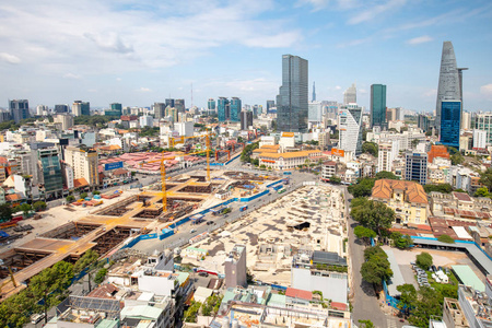 胡志明市鸟瞰图