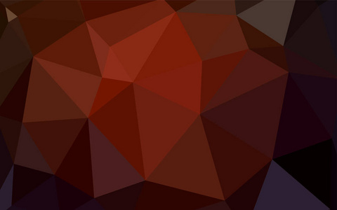 暗红色向量抽象多边形模式。带梯度的三角形几何样本。全新的横幅模板
