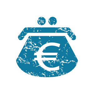 Grunge 欧元钱包图标