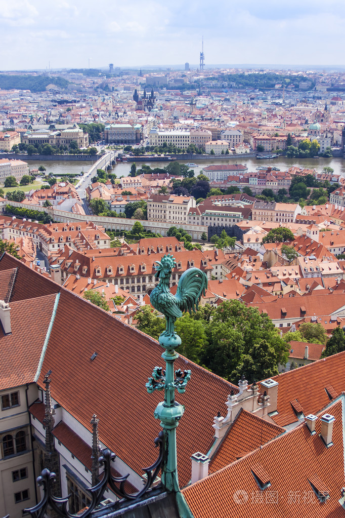 照片 布拉格,捷克共和国,在 2010 年 7 月 10 日.调查平台的城市风景.