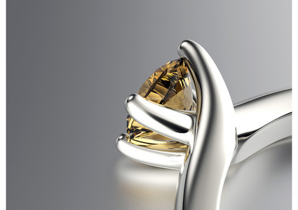 科涅克白兰地钻石的订婚戒指