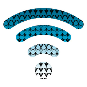 wifi 无线热点互联网信号符号图标蓝色