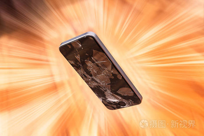 事故智能手机跌落玻璃屏幕破损概念