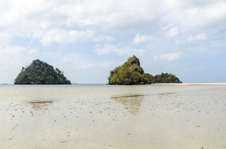 美丽的海海滩泰国甲米