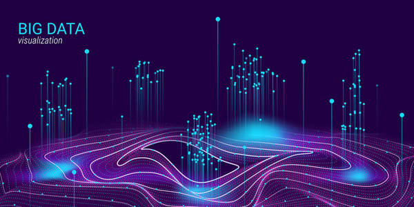 抽象3d 大数据可视化
