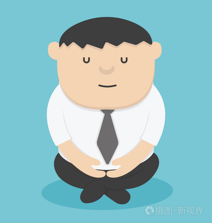 商人沉思卡通