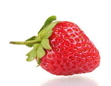 甜草莓上白色隔离