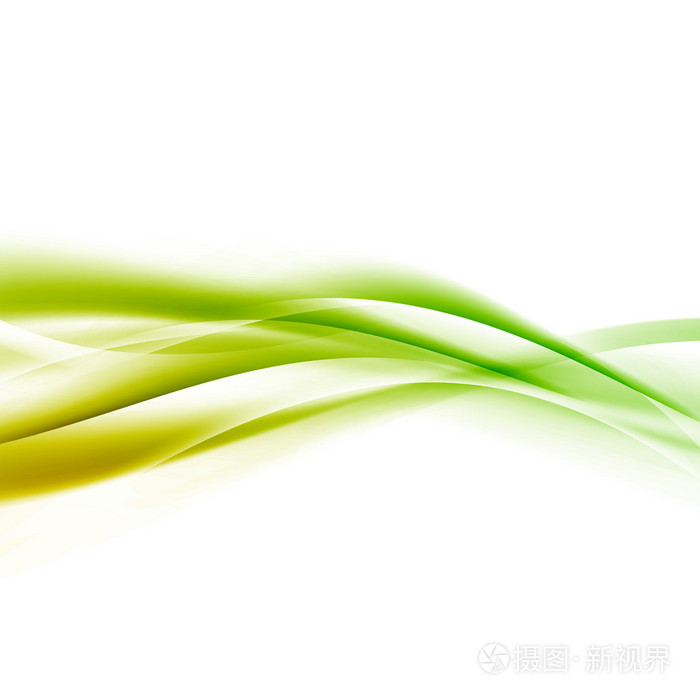 在白色背景上的亮绿色线