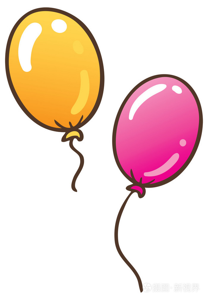 两个气球插画-正版商用图片0bb7kz-摄图新视界