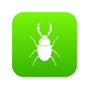 鹿甲虫图标数字绿色