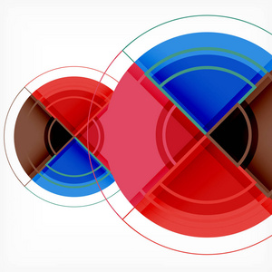 具有3d 效果的创造性圆圈几何抽象背景