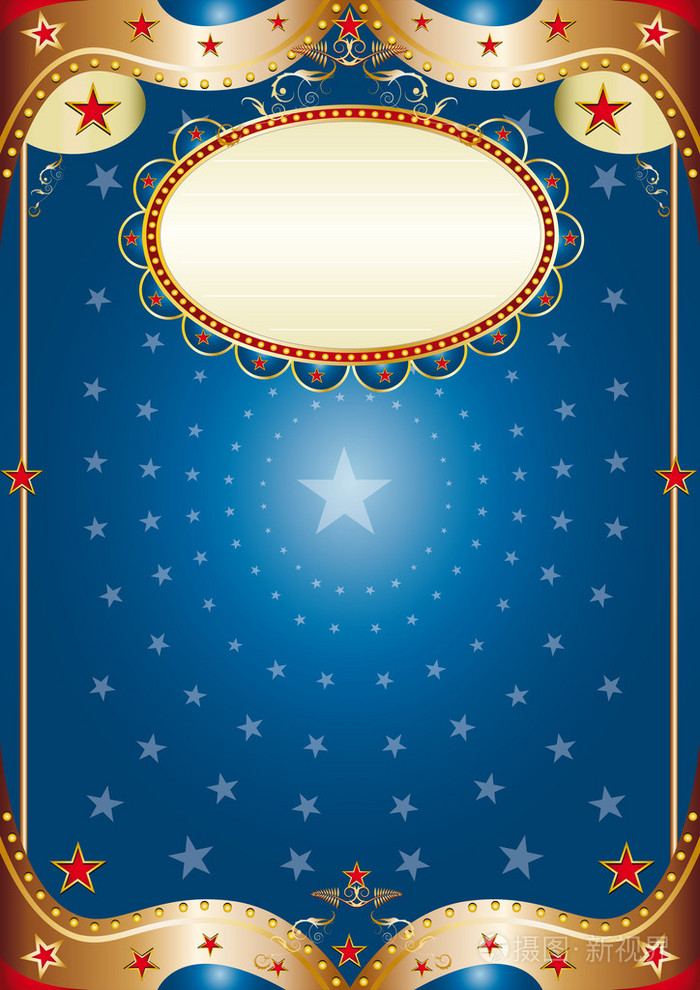 魔术抽象蓝色.背景与涡设计和一个大型副本空间让您的消息