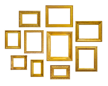 金色复古框架集