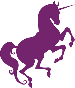 独角兽的剪影照片