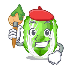 绘画白菜课件艺术家白菜在篮子卡通照片