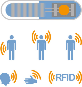 可植入 rfid 标记图标照片