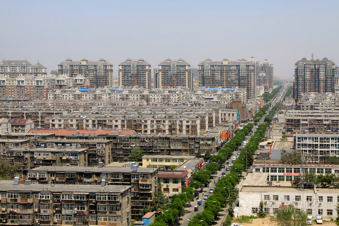 完整的多层的建筑现代化的城市中国北方