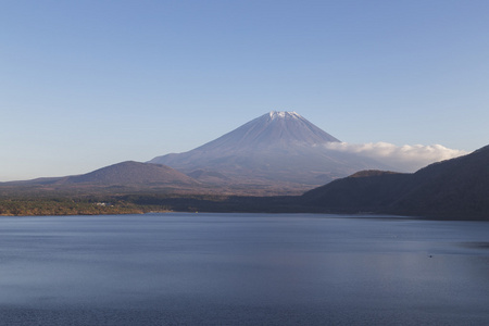 秋天的时候，日本的富士山