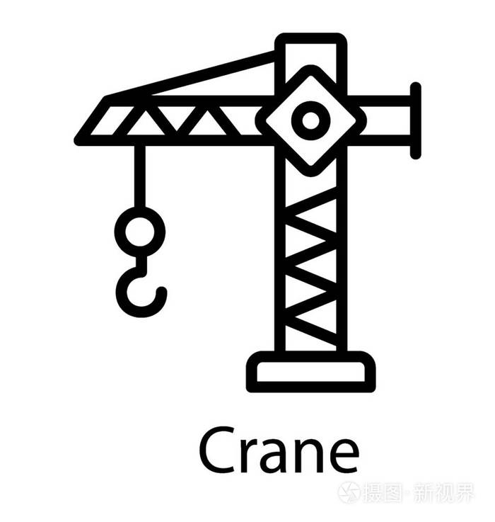用于起重集装箱和货运的建筑塔式起重机